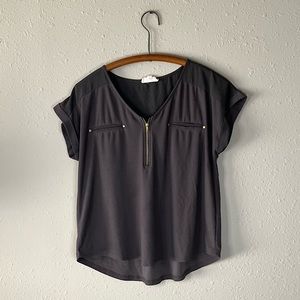The Workshop Quarter Zipper Blouse